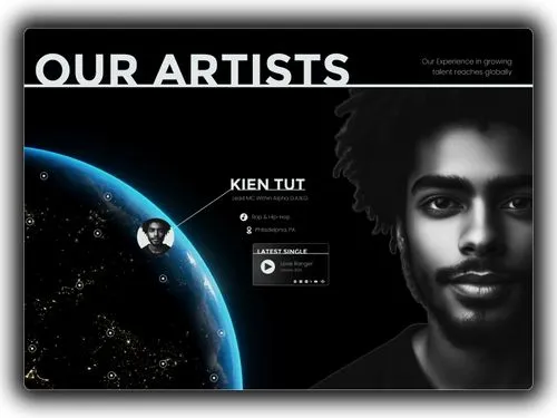 Harmony Hub artists section design