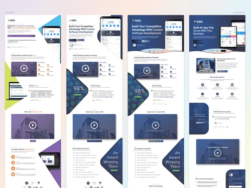KDG website homepage mockup
