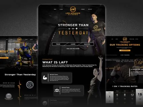 Life Advance Fitness website prototypes