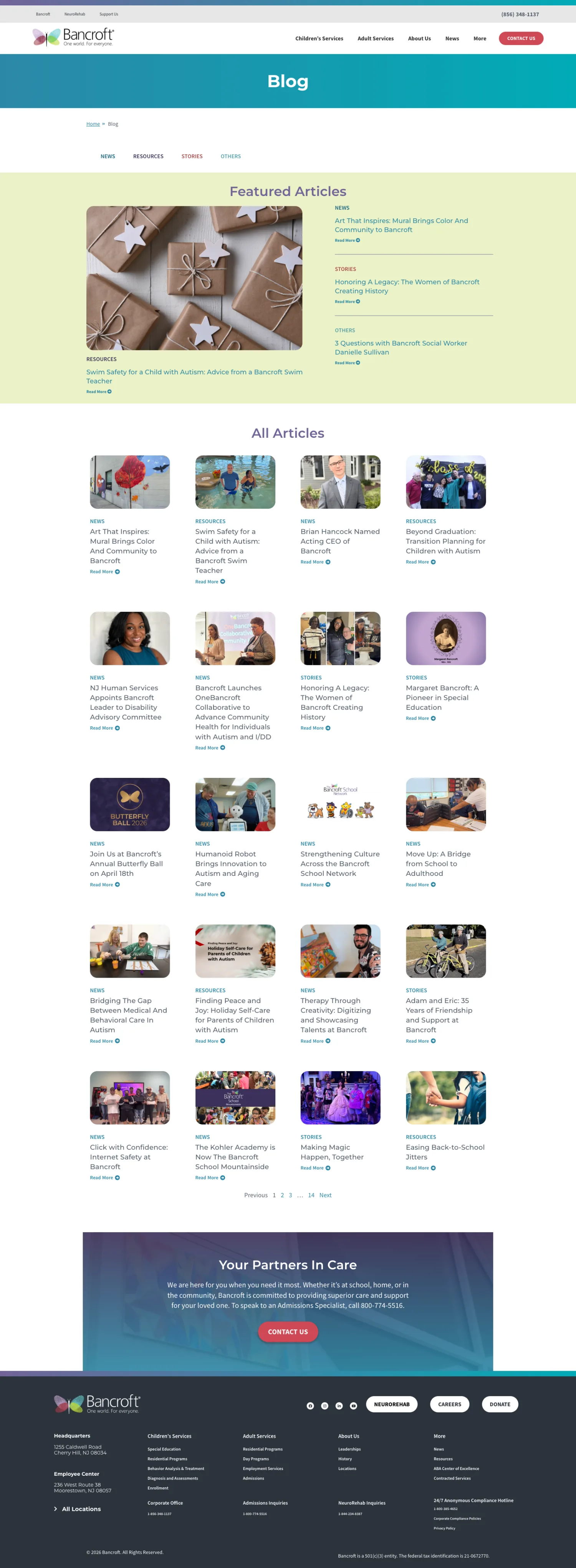 Redesigned Bancroft blog index