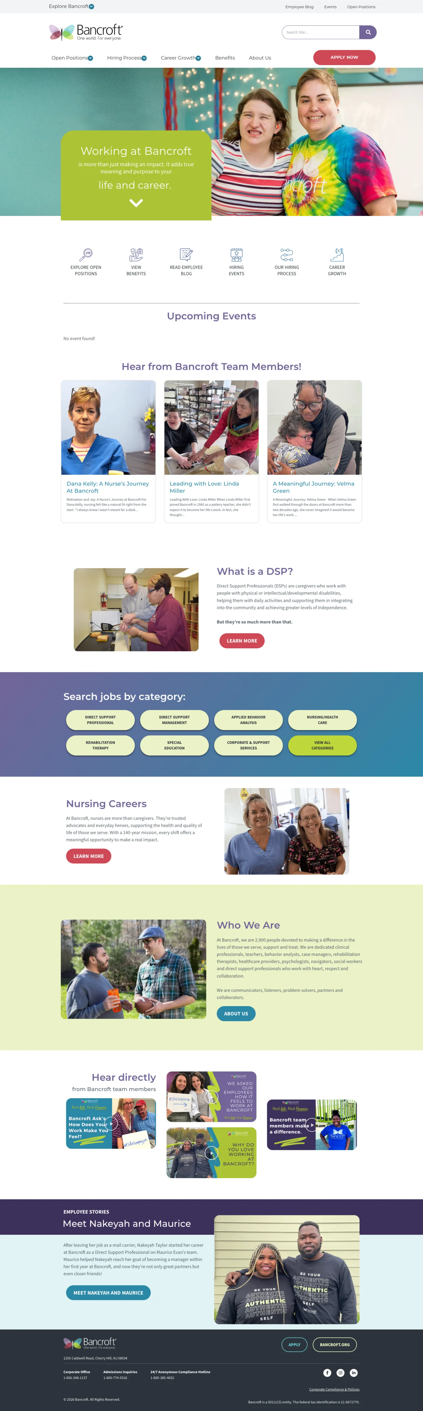 Bancroft careers portal