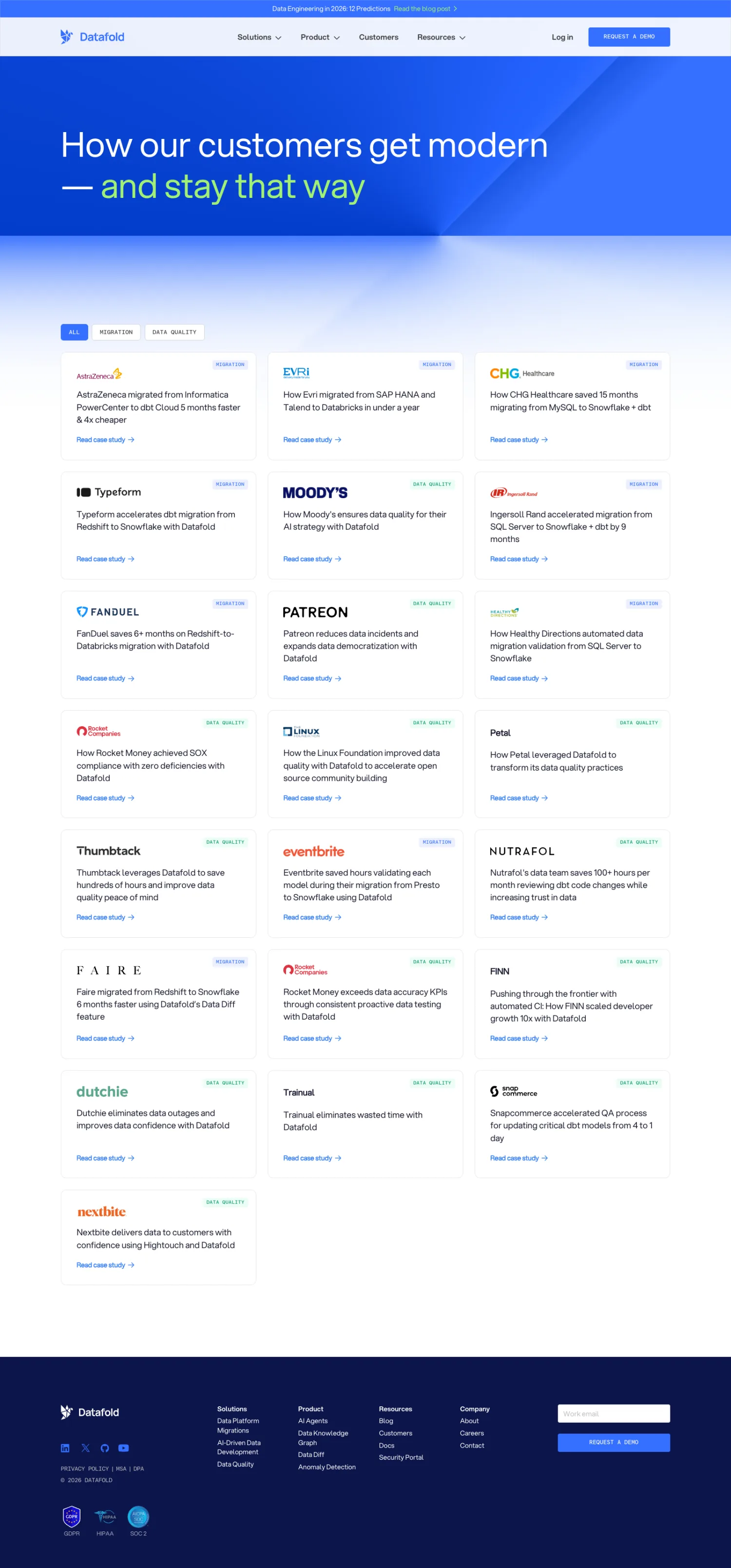 Datafold customer case studies hub
