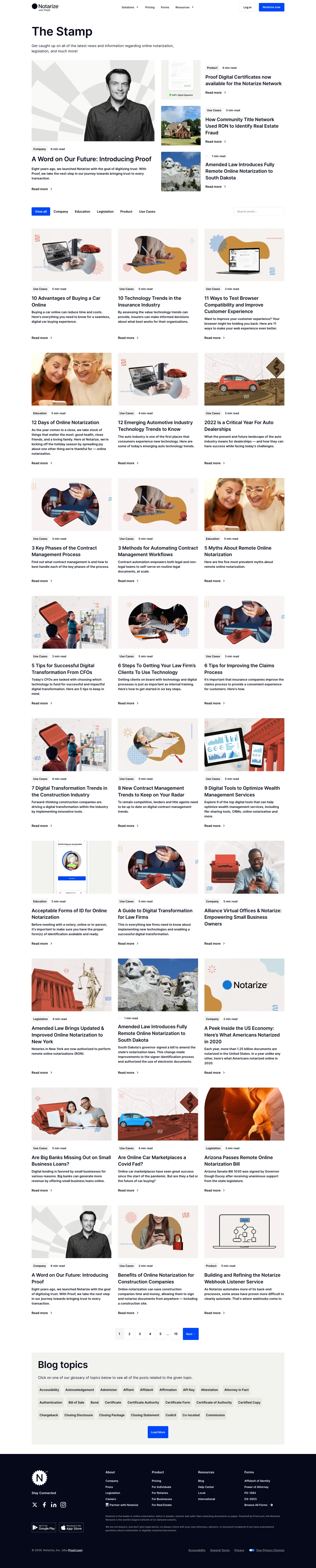 Notarize blog index — The Stamp