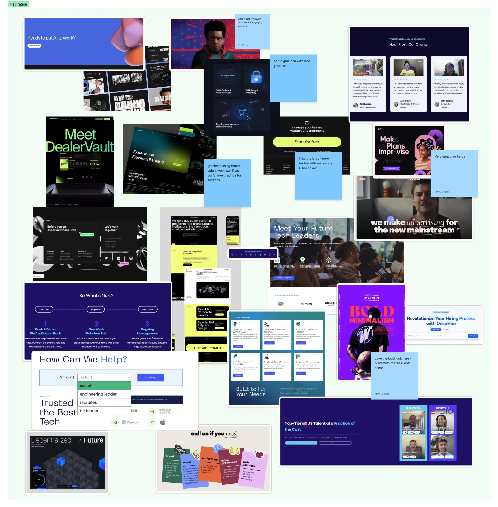 Resilient Hires Moodboards