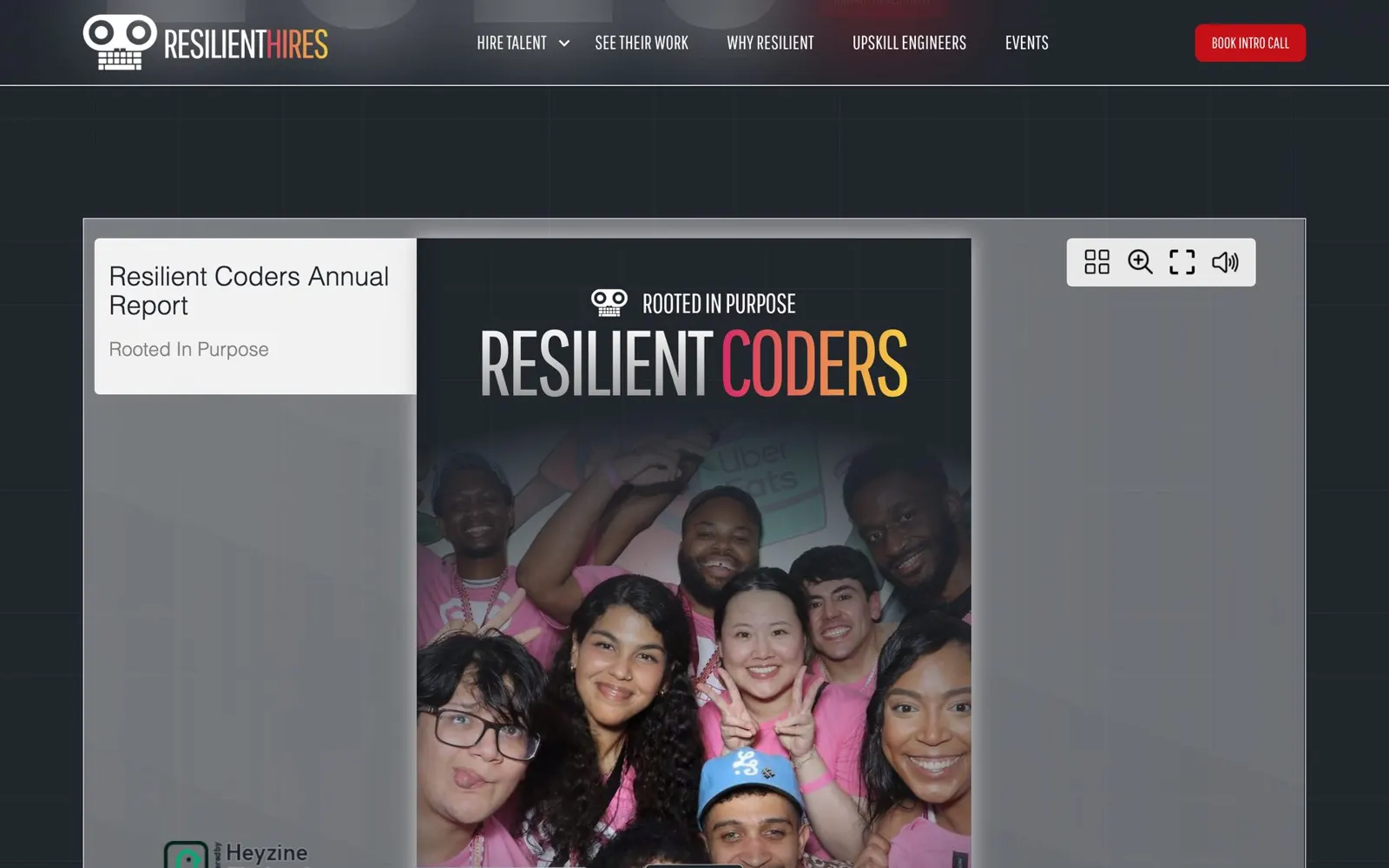 The annual report as a flipbook on resilienthires.com