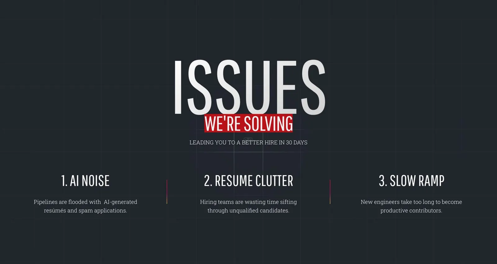 The Issues section