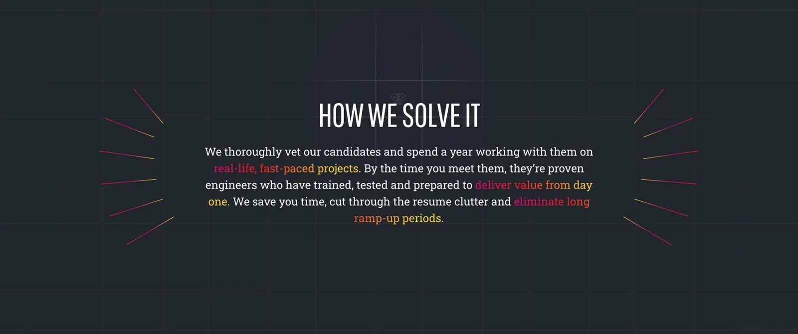The How we solve it section