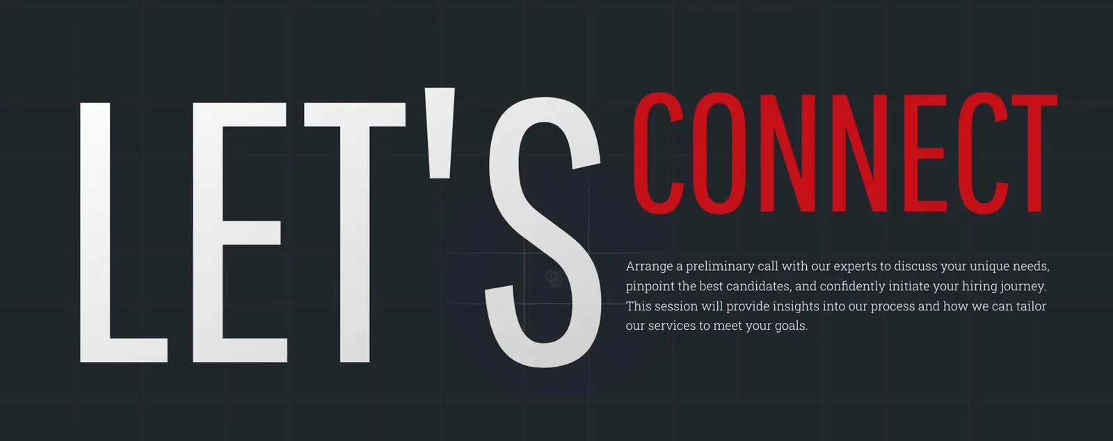 The Let's Connect title lockup