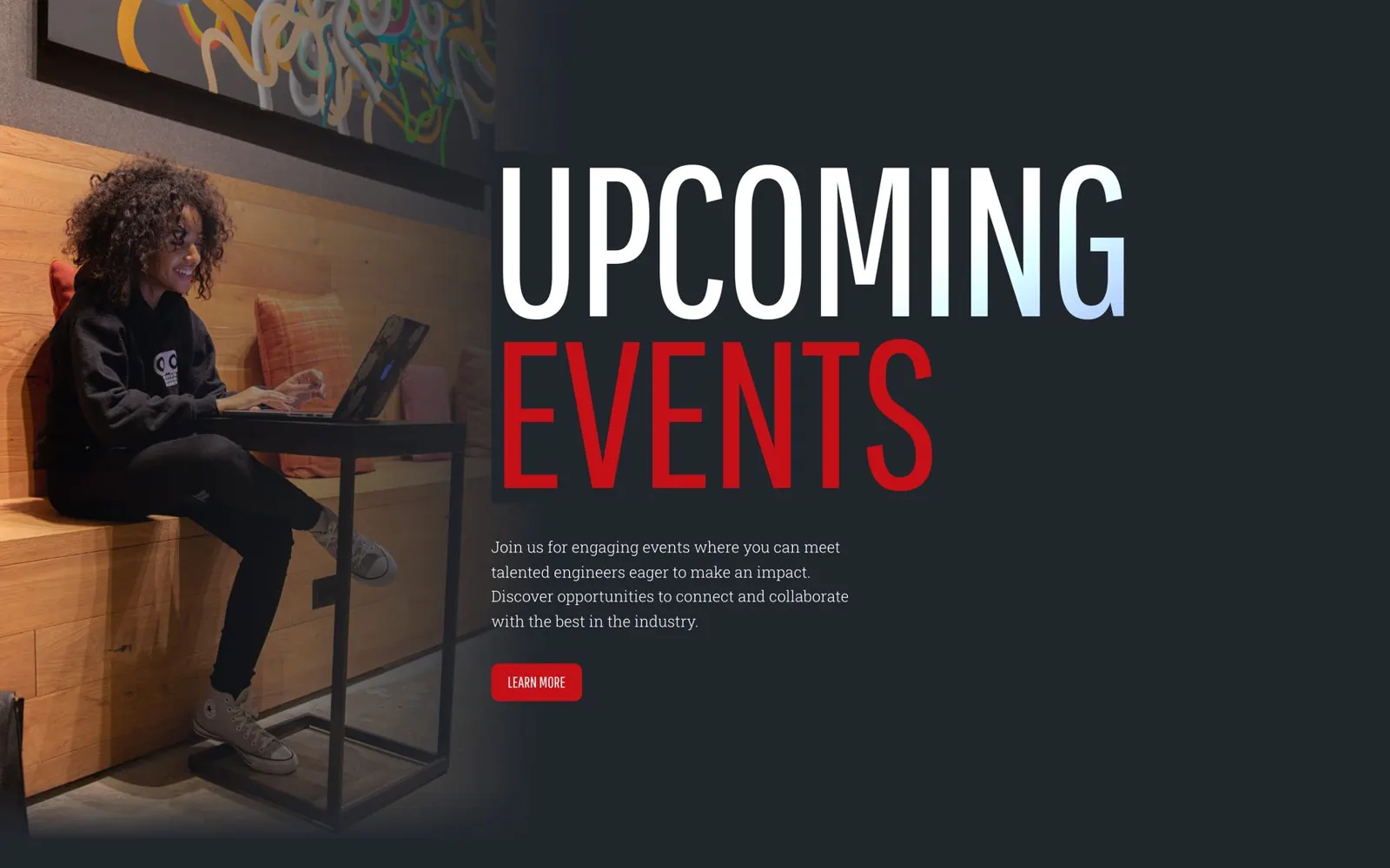 The Upcoming Events title lockup