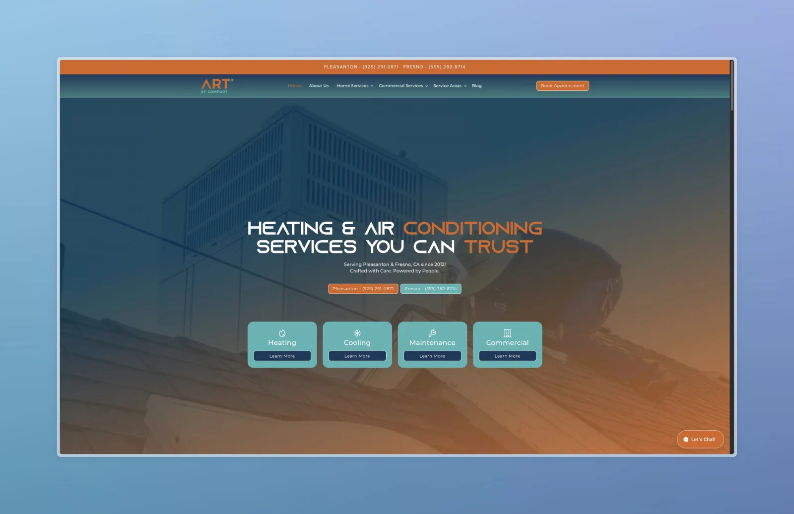 Art of Comfort website